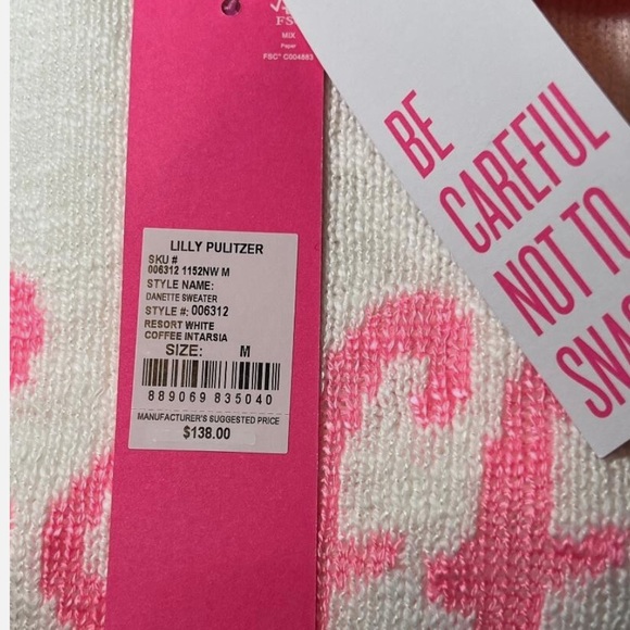 Lilly Pulitzer COFFEE BEACH REPEAT DANETTE Sweater M - Picture 7 of 8